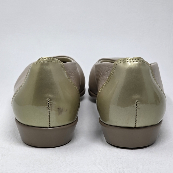 SAS SCENIC Champagne Leather Cap Toe Tripad Comfort Ballet Flat Shoe Size 9.5M - Picture 5 of 11